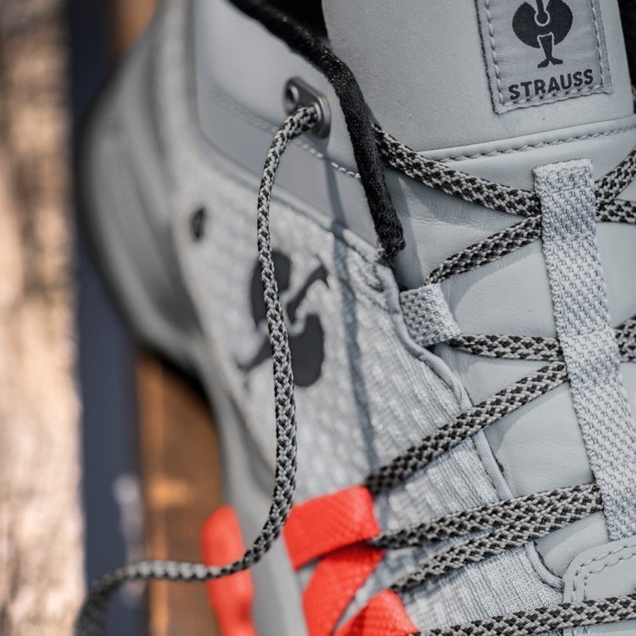 Detailed image O2 Work shoes e.s. Kobuk low pearlgrey/solarred