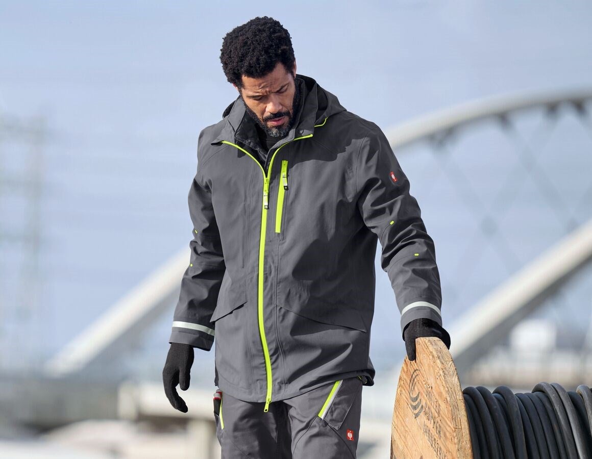 Main action image 3 in 1 functional jacket e.s.ambition anthracite/high-vis yellow