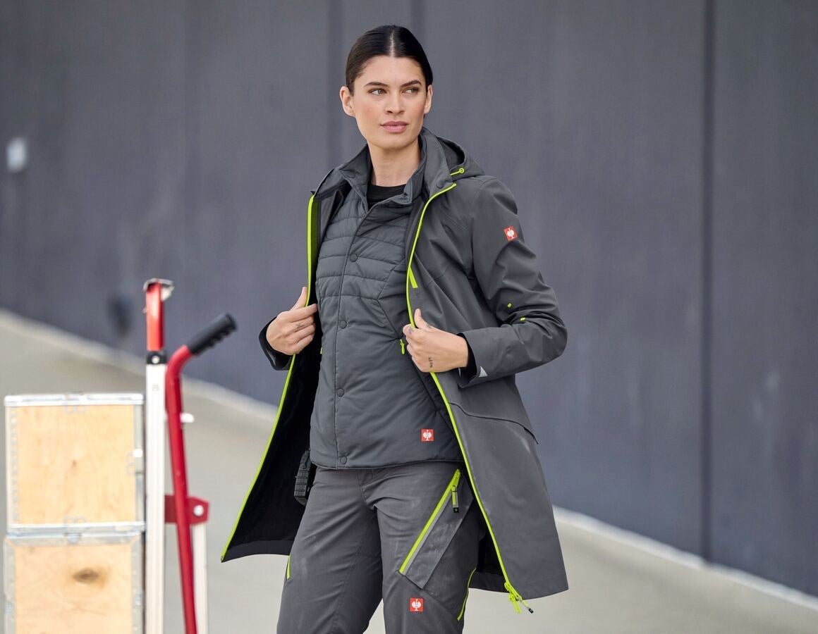 Main action image 3 in 1 functional jacket e.s.ambition, ladies' anthracite/high-vis yellow