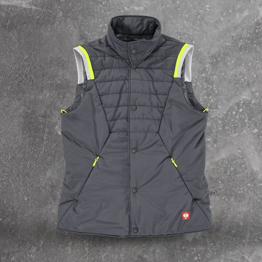 Detailed image 3 in 1 functional jacket e.s.ambition, ladies' anthracite/high-vis yellow