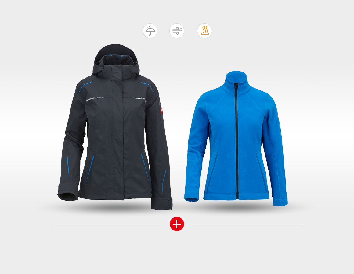 Additional image 1 3 in 1 functional jacket e.s.motion 2020, ladies' graphite/gentianblue