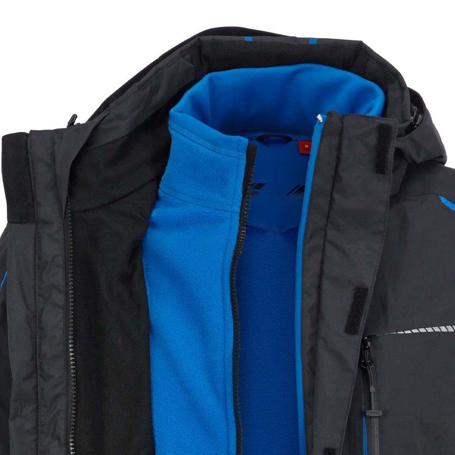 Detailed image 3 in 1 functional jacket e.s.motion 2020, men's graphite/gentianblue