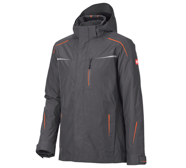 Primary image 3 in 1 functional jacket e.s.motion 2020, men's anthracite/high-vis orange