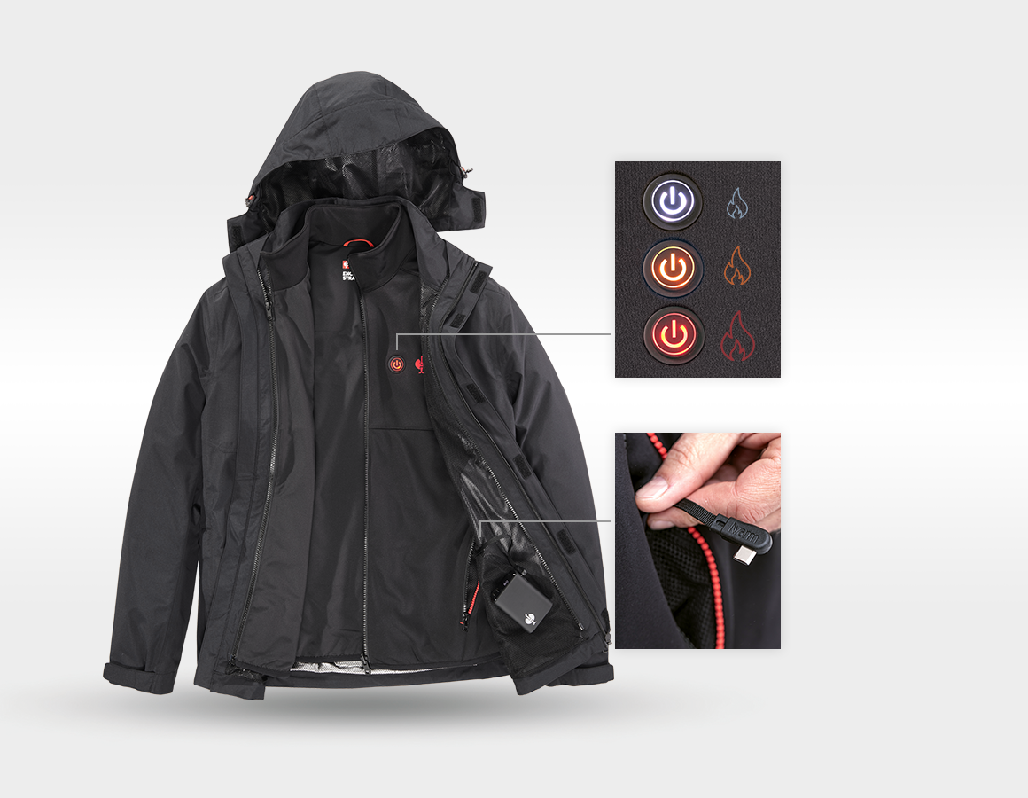 Additional image 2 3 in 1 heated jacket e.s.concrete black