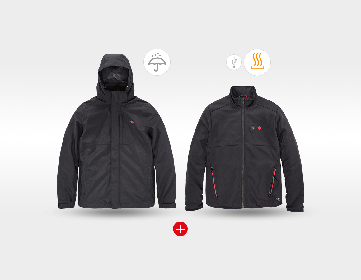 Additional image 3 3 in 1 heated jacket e.s.concrete black