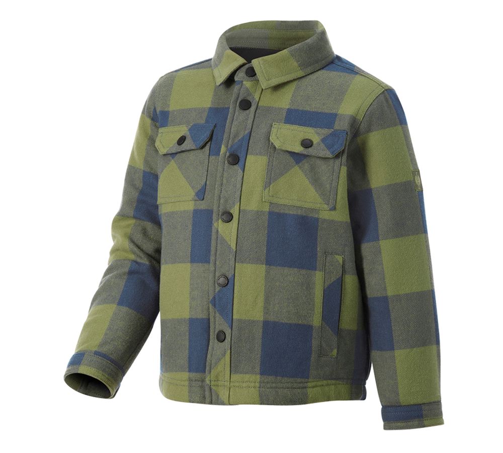 Primary image Allseason check shirt e.s.iconic, children's mountaingreen/oxidblue