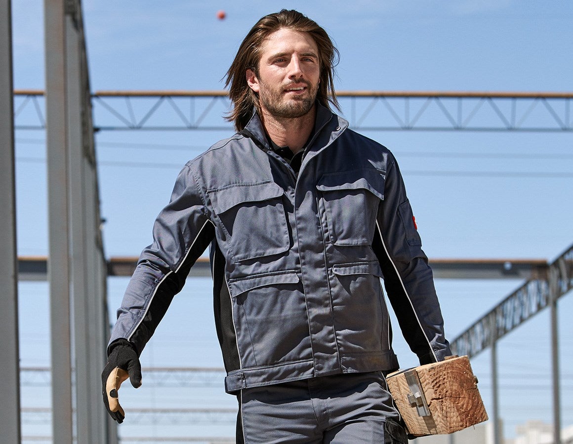 Main action image Work jacket e.s.active grey/black
