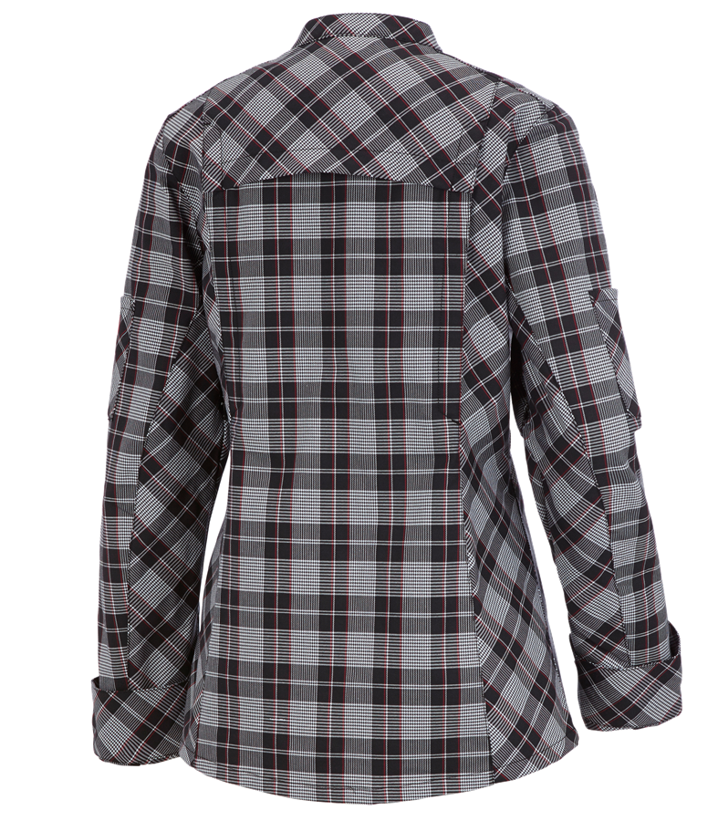 Secondary image Work jacket long sleeved e.s.fusion, ladies' black/white/red