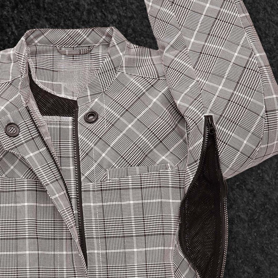 Detailed image Work jacket long sleeved e.s.fusion, ladies' chestnut/white