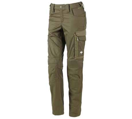 Primary image Trousers e.s.concrete light, ladies' mudgreen/stipagreen