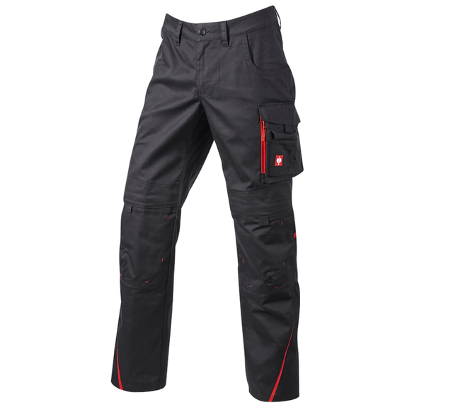 Primary image Trousers e.s.motion DIY black/straussred