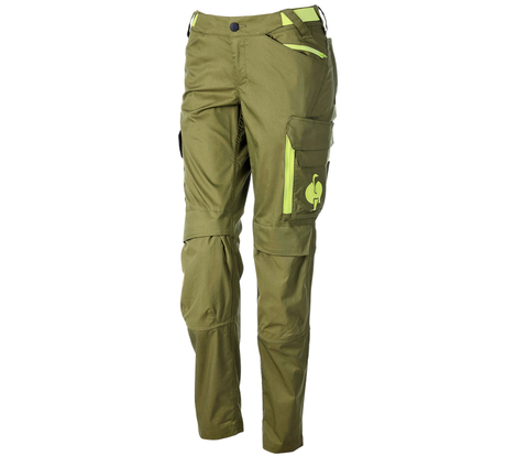 Primary image Trousers e.s.trail, ladies' junipergreen/limegreen