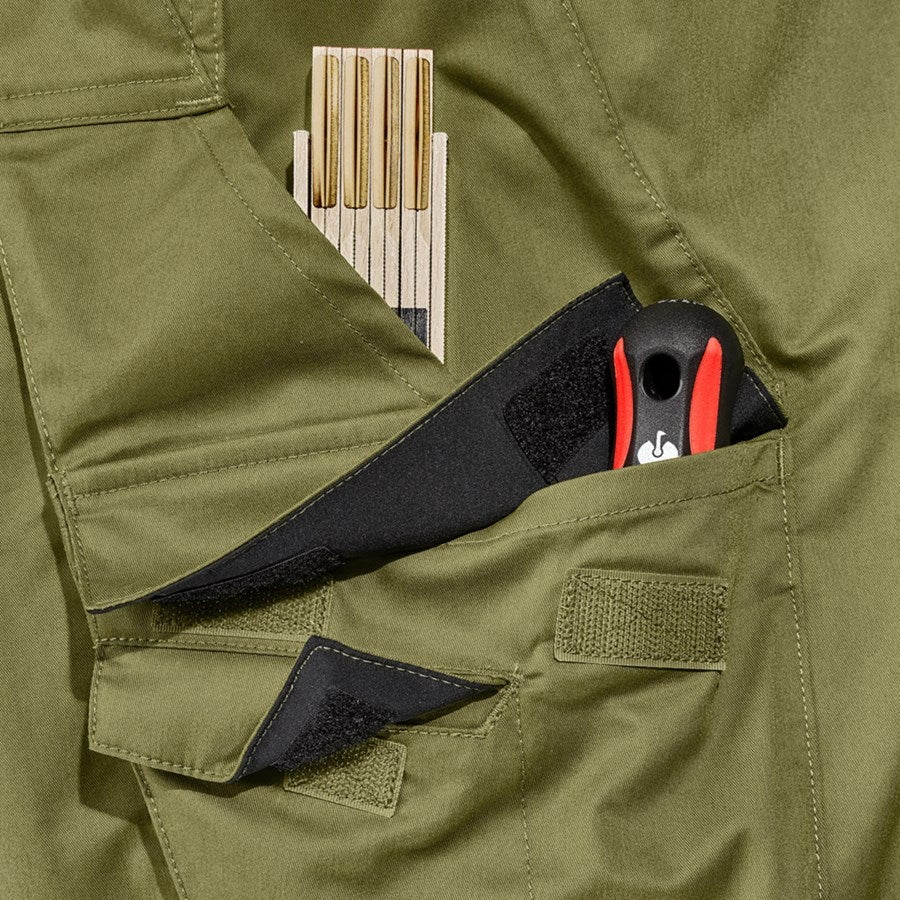 Detailed image Trousers e.s.trail, ladies' junipergreen/limegreen