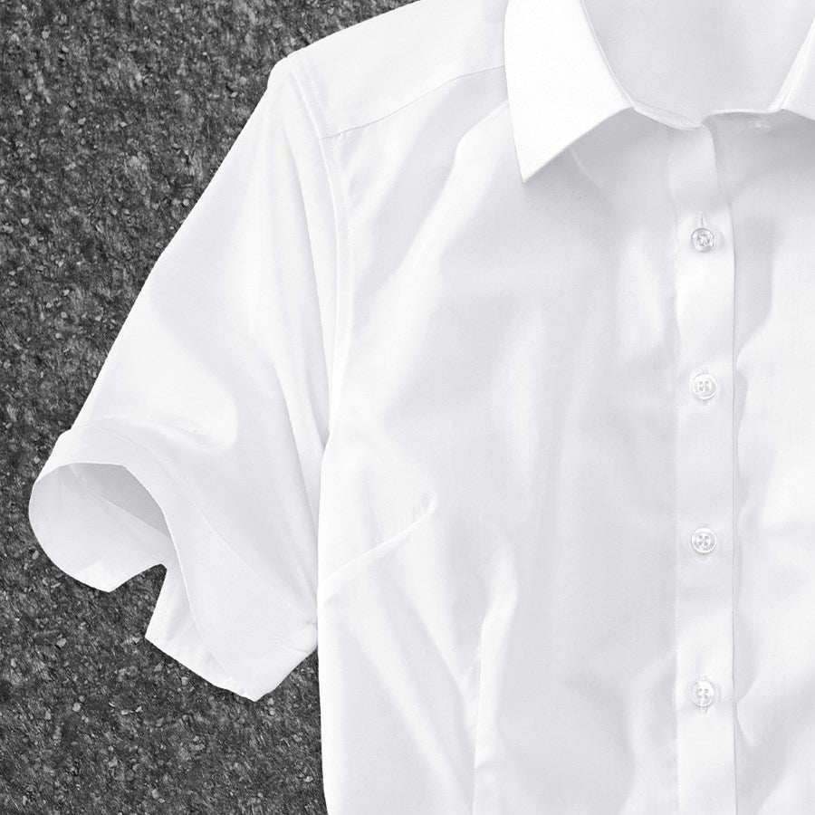 Detailed image Business blouse e.s.comfort, short sleeved white