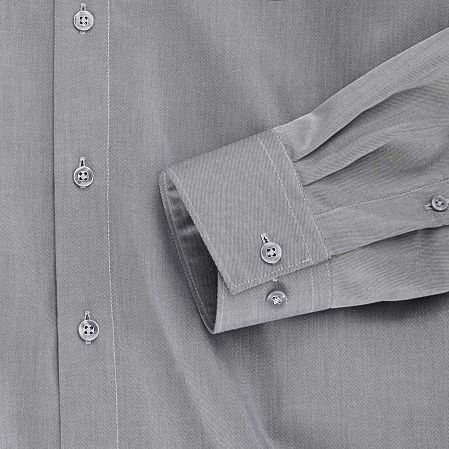 Detailed image Business shirt e.s.comfort, long sleeved grey melange