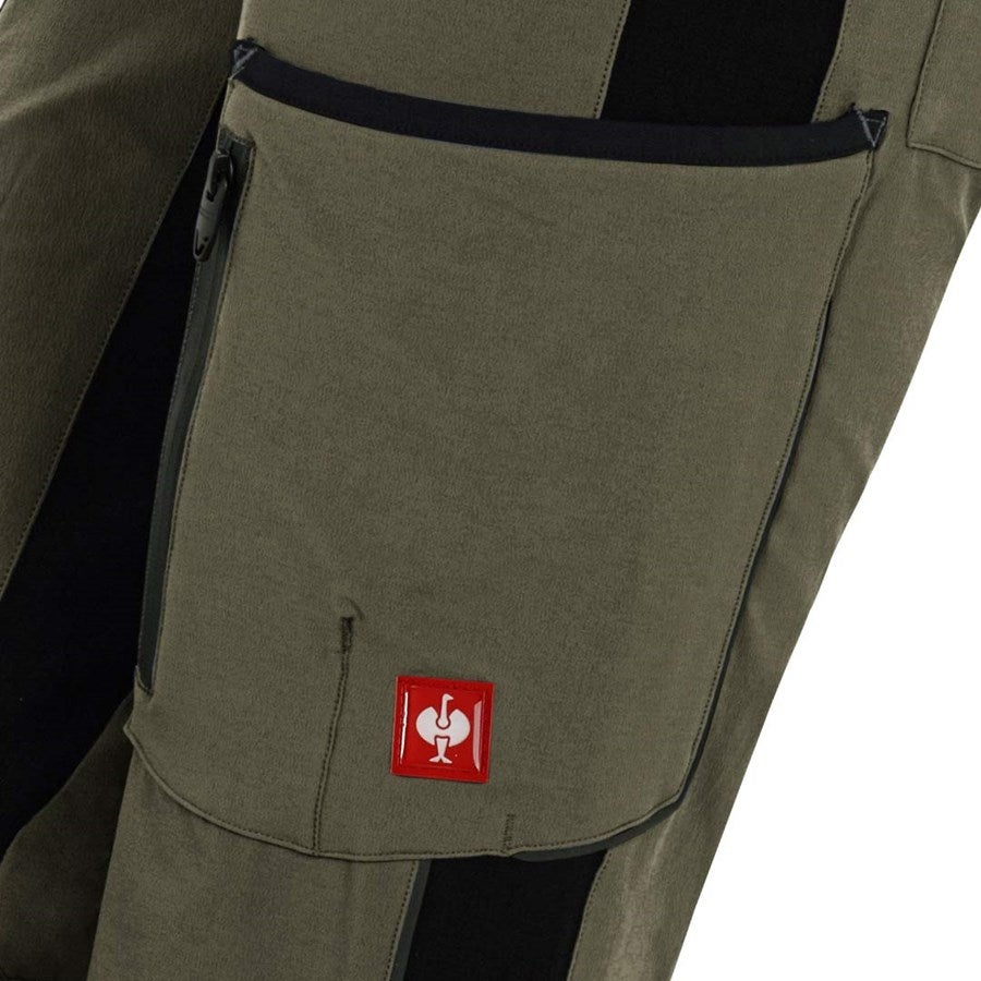 Detailed image Cargo trousers e.s.vision stretch, ladies' moss/black
