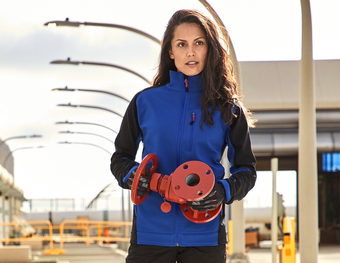 Main action image Ladies' softshell jacket dryplexx® softlight royalblue/black