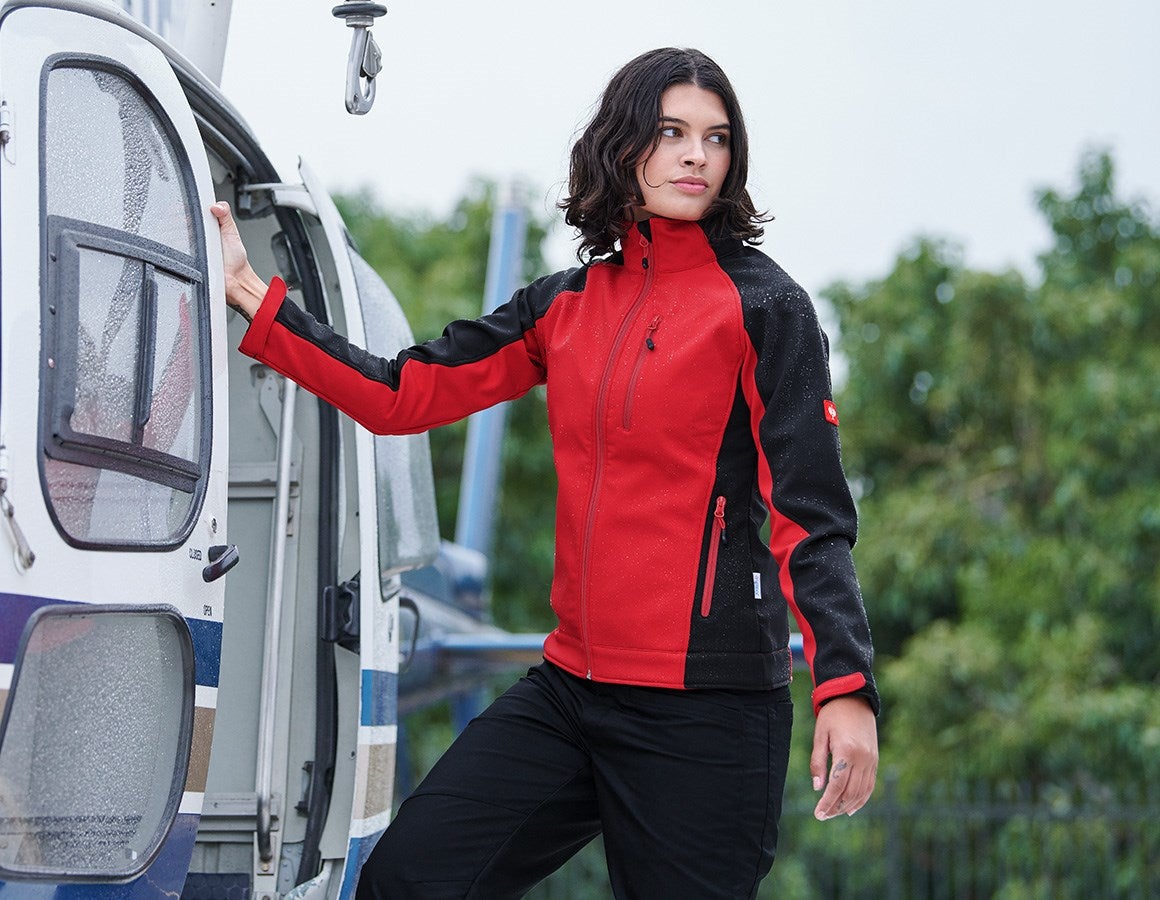 Additional image 1 Ladies' softshell jacket dryplexx® softlight red/black