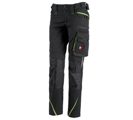 Primary image Ladies' trousers e.s.motion 2020 black/seagreen
