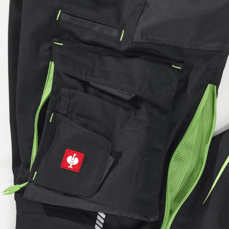 Detailed image Ladies' trousers e.s.motion 2020 black/seagreen