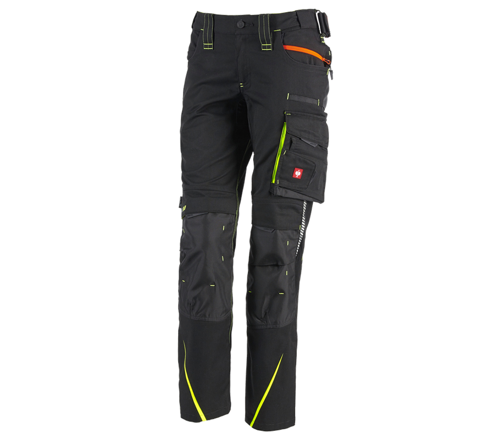 Primary image Ladies' trousers e.s.motion 2020 winter black/high-vis yellow/high-vis orange