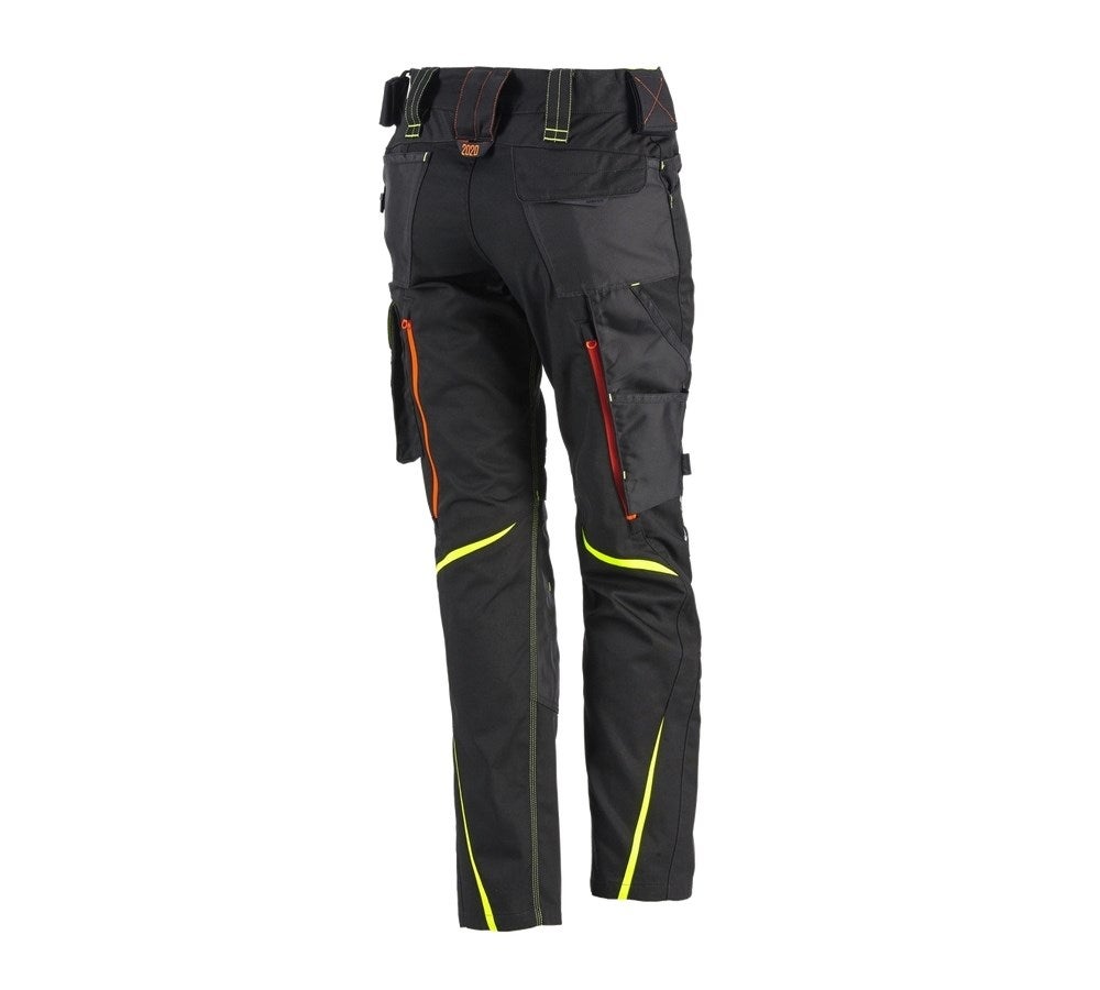 Secondary image Ladies' trousers e.s.motion 2020 winter black/high-vis yellow/high-vis orange