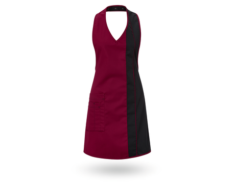 Primary image Ladies' apron  Teresa bordeaux/black