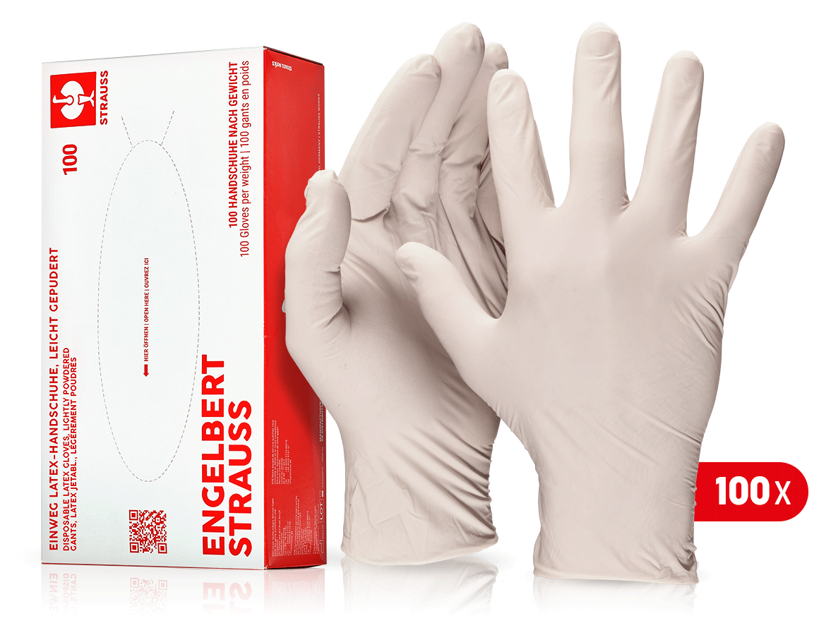 Primary image Disposable latex gloves, lightly powdered S | 6/7
