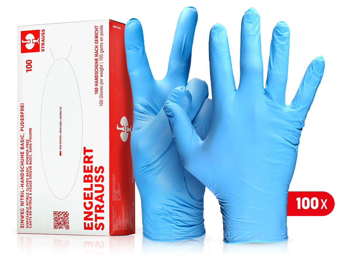 Primary image Disposable nitrile gloves Basic, powder-free blue