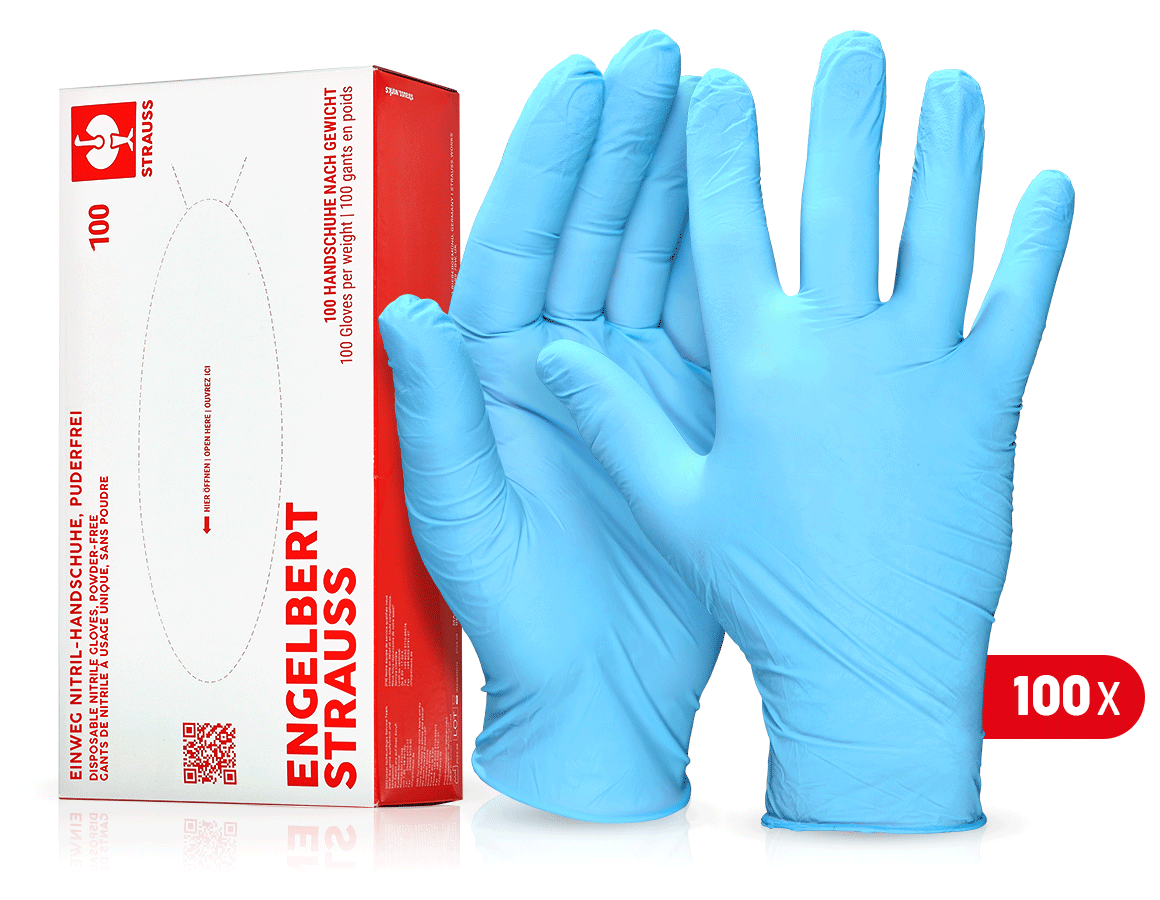 Primary image Disposable nitrile gloves, powder-free blue