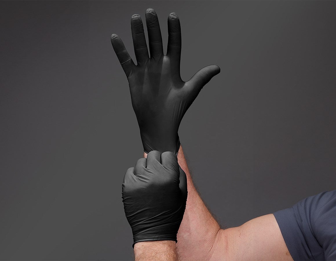 Additional image 1 Disposable nitrile gloves, powder-free black