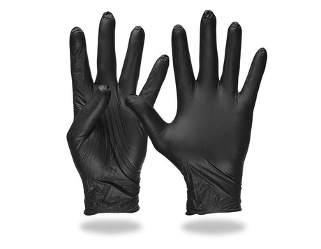 Primary image Disposable nitrile gloves, powder-free black