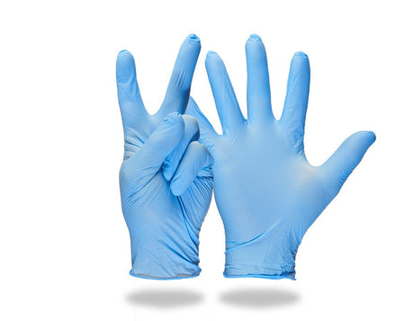 Primary image Disposable nitrile gloves, powder-free blue