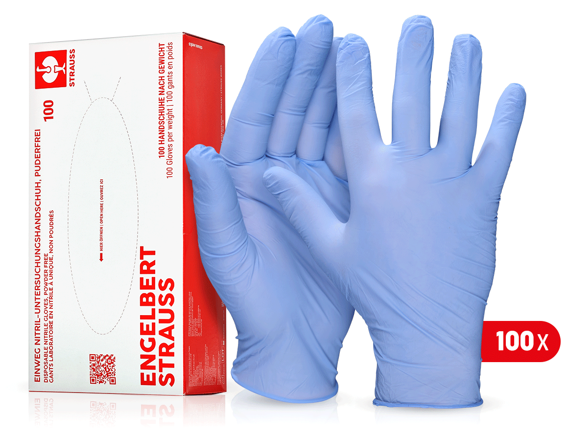 Primary image Disposable nitrile gloves, powder-free blue