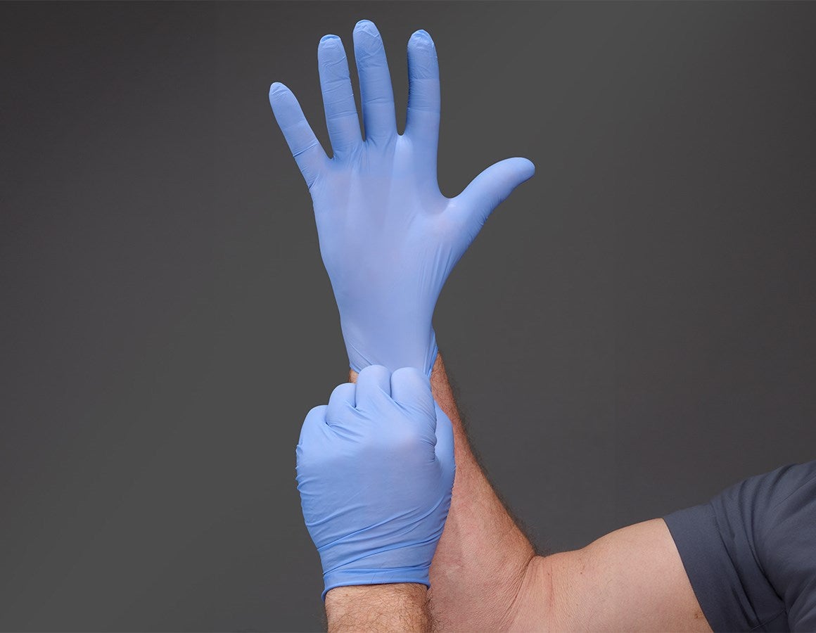 Main action image Disposable nitrile gloves, powder-free blue