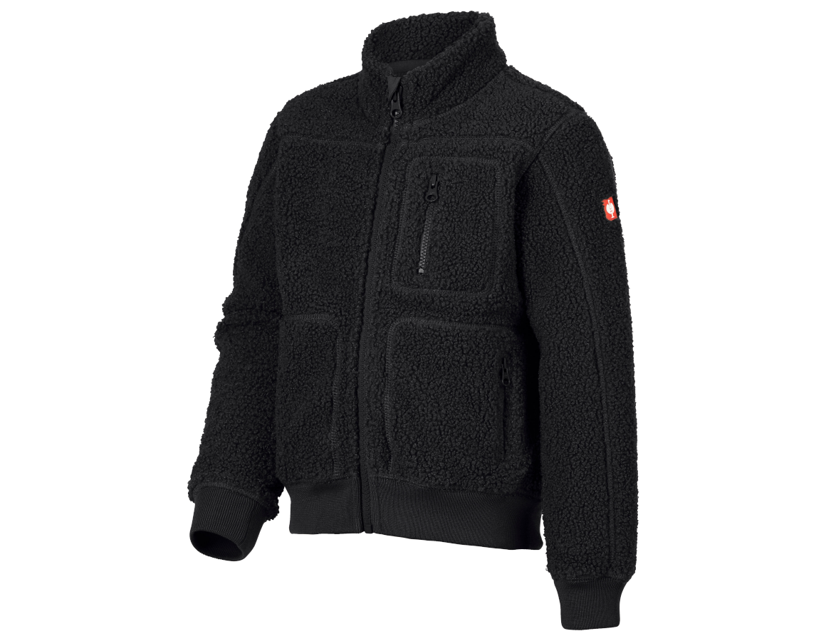 Primary image Faux fur jacket e.s.e:pic, children's black