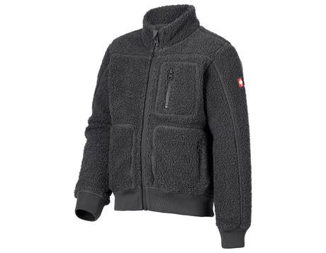 Primary image Faux fur jacket e.s.e:pic, children's carbongrey