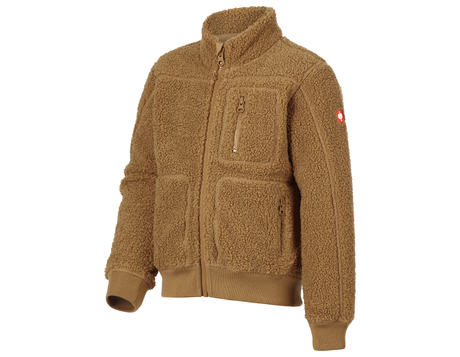 Primary image Faux fur jacket e.s.e:pic, children's almondbrown