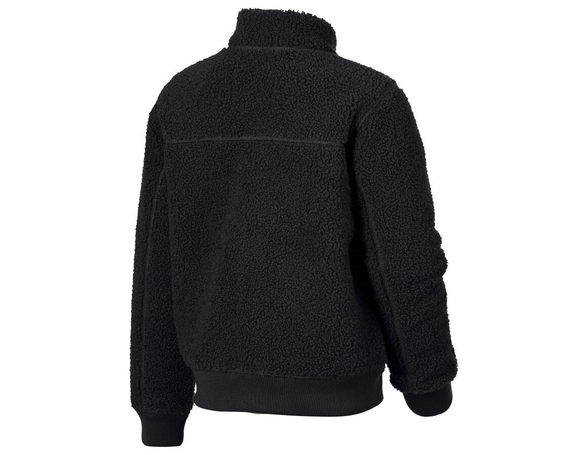 Secondary image Faux fur jacket e.s.e:pic, children's black