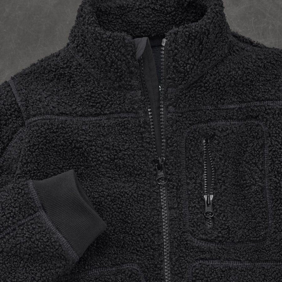Detailed image Faux fur jacket e.s.e:pic, children's black