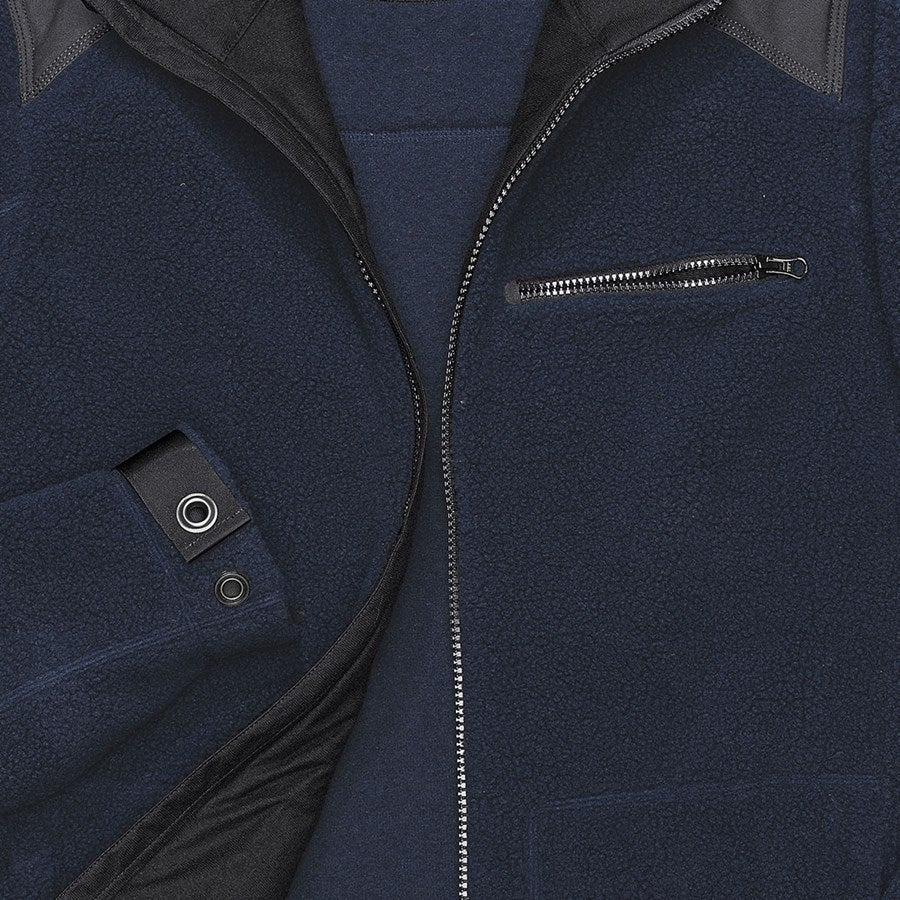 Detailed image Faux fur jacket e.s.roughtough  midnightblue