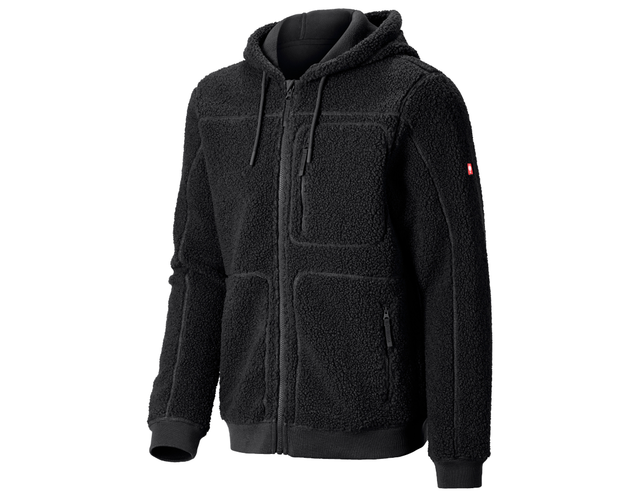 Primary image Faux fur hooded jacket e.s.e:pic black