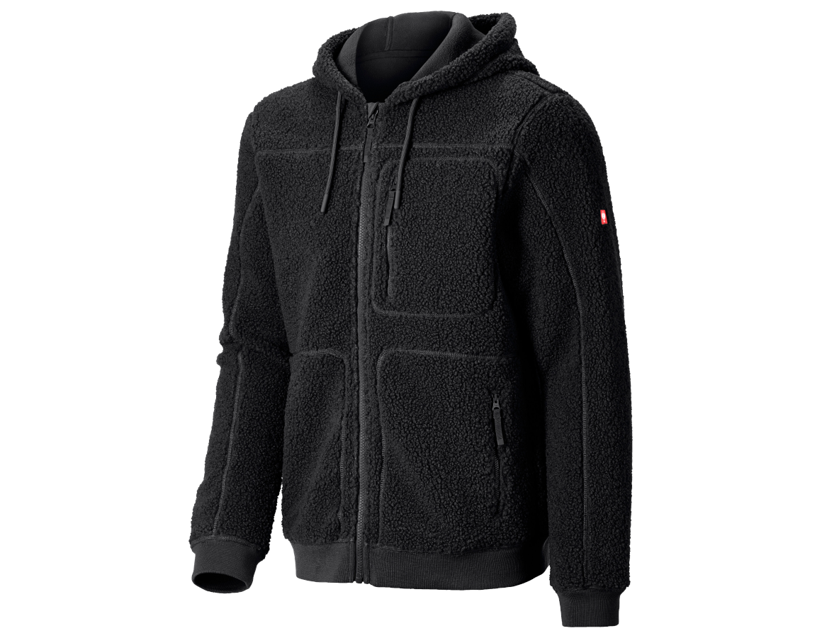 Primary image Faux fur hooded jacket e.s.e:pic black