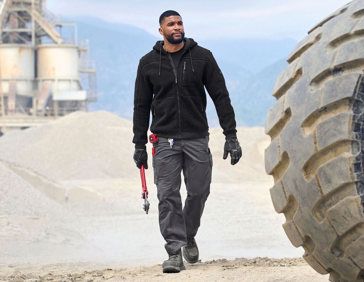 Additional image 2 Faux fur hooded jacket e.s.e:pic black