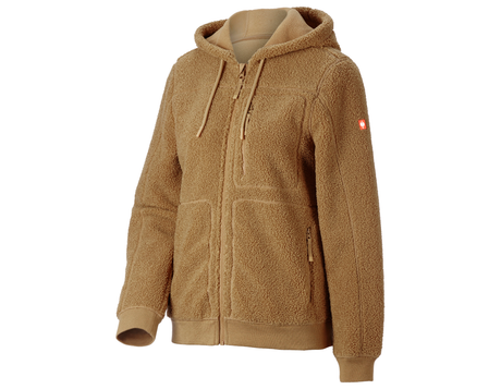 Primary image Faux fur hooded jacket e.s.e:pic, ladies’ almondbrown