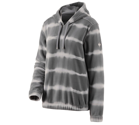 Primary image Fleece hoody tie-dye e.s.motion ten, ladies' granite/opalgrey