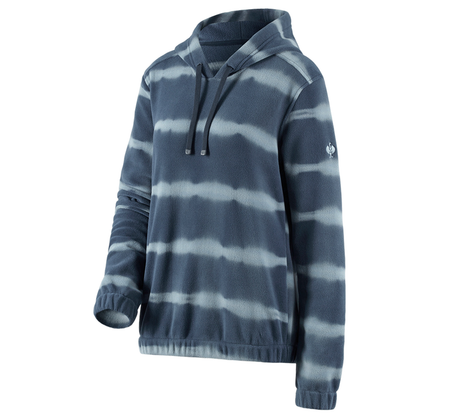 Primary image Fleece hoody tie-dye e.s.motion ten, ladies' slateblue/smokeblue
