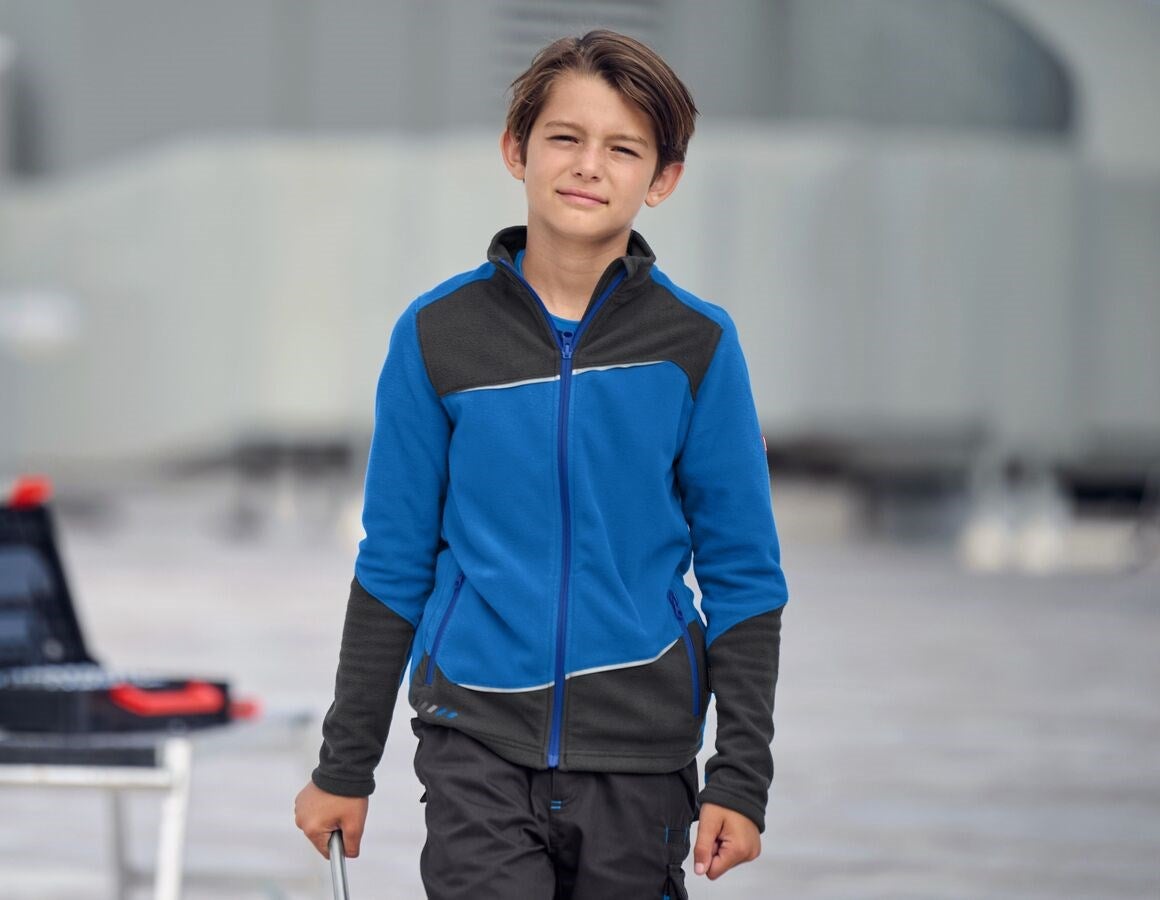 Main action image Fleece jacket e.s.motion 2020, children's gentianblue/graphite