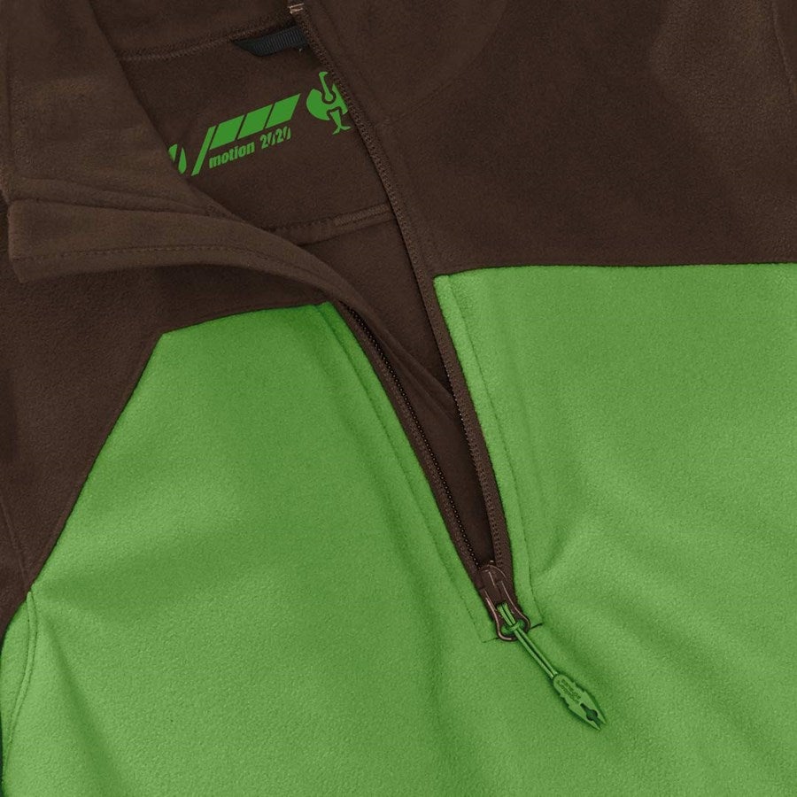 Detailed image Fleece troyer e.s.motion 2020, ladies' seagreen/chestnut
