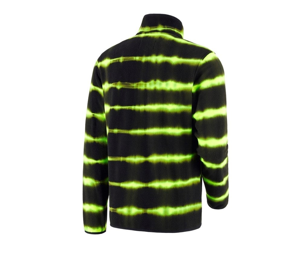 Secondary image Fleece troyer tie-dye e.s.motion ten black/high-vis yellow